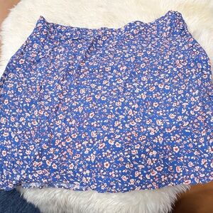 Madewell Floral Blue Mini Skirt, size 10, flowery lightweight material